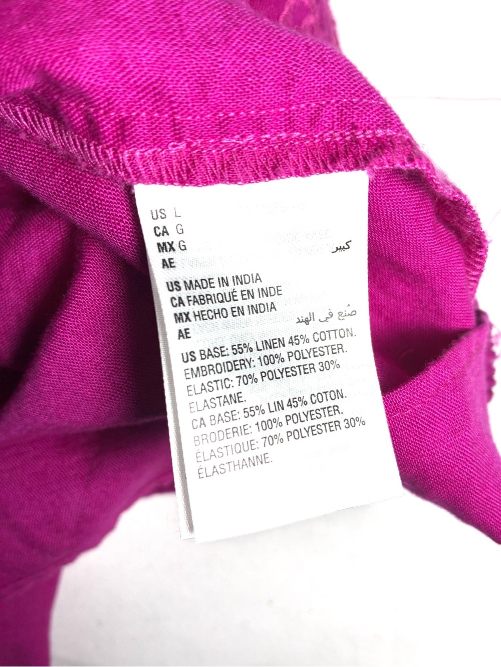 INC International Concepts Magenta Smocked V-Neck Puff Sleeve Dress Size Large - Picture 6 of 11